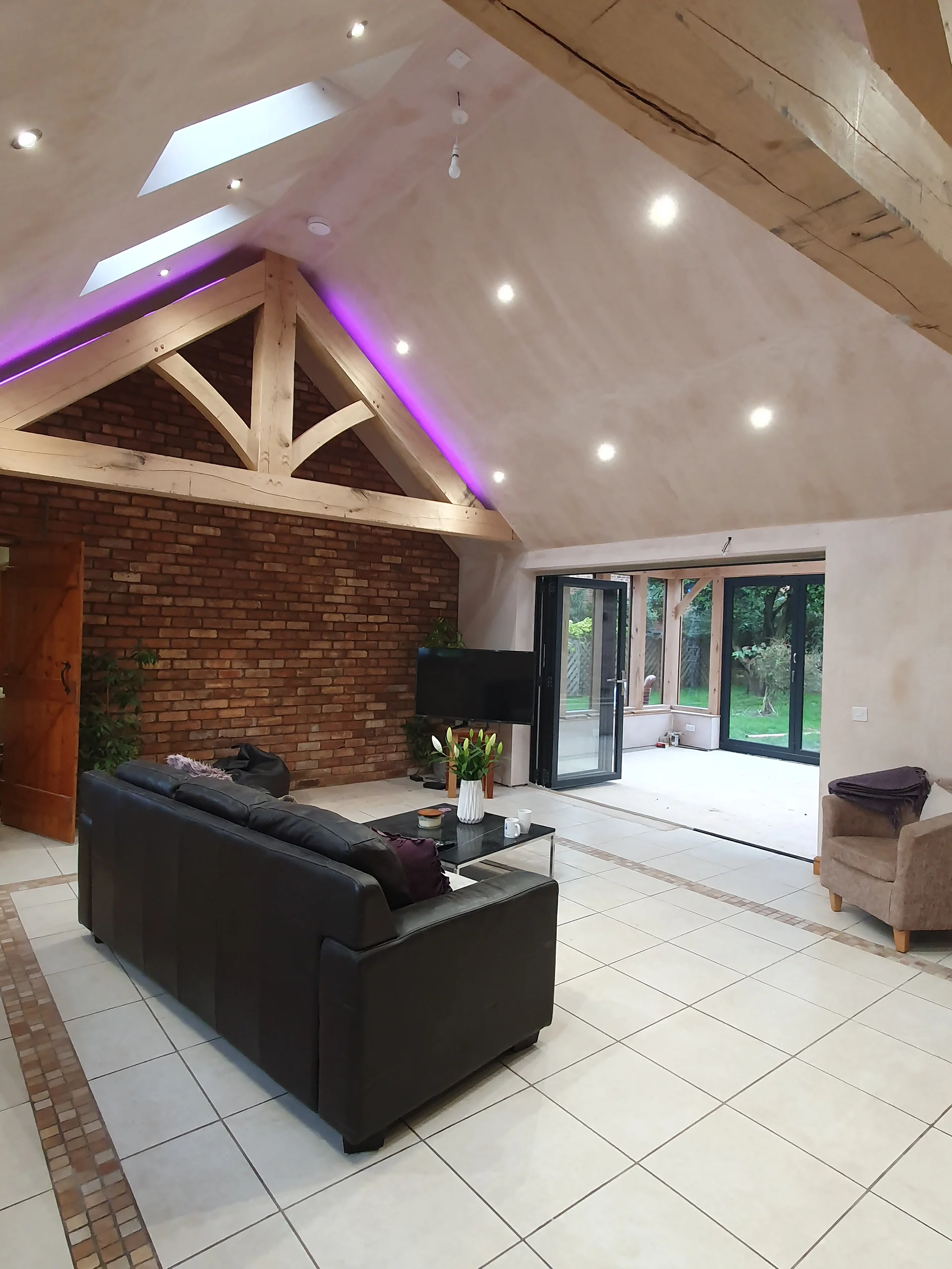 Cosy extension with Oak frame